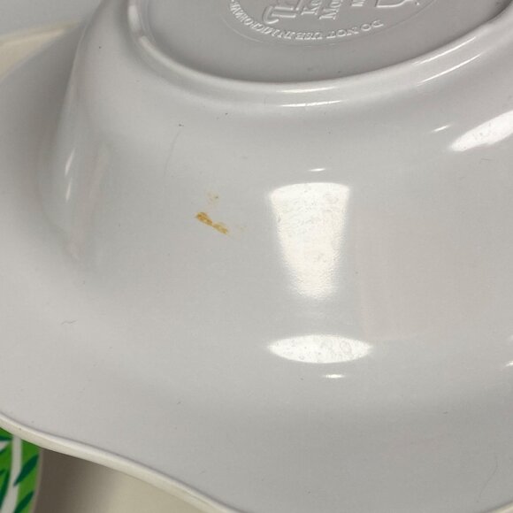 Trudeau Melamine Salad Cereal Bowls Set of 6 Fruit Blueberry Print Scallop Edges - Picture 9 of 9